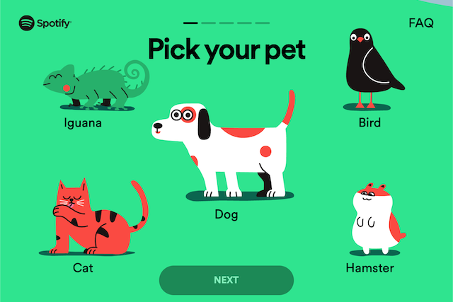 Spotify offers a playlist for pets